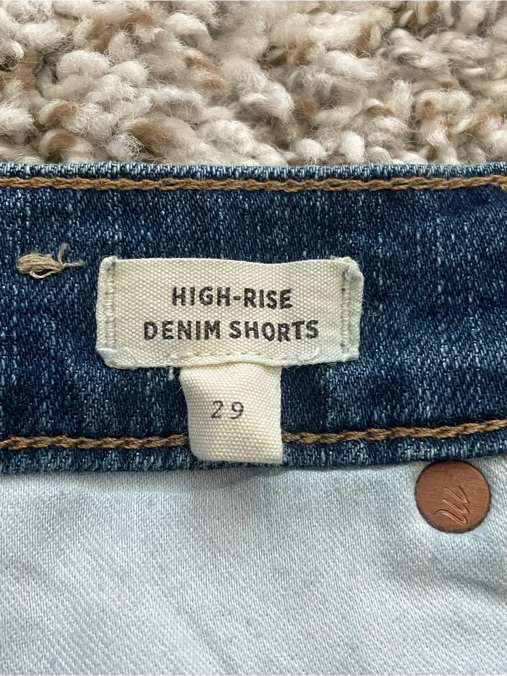 Madewell High Rise Denim Cut Off Shorts Women’s Size 29